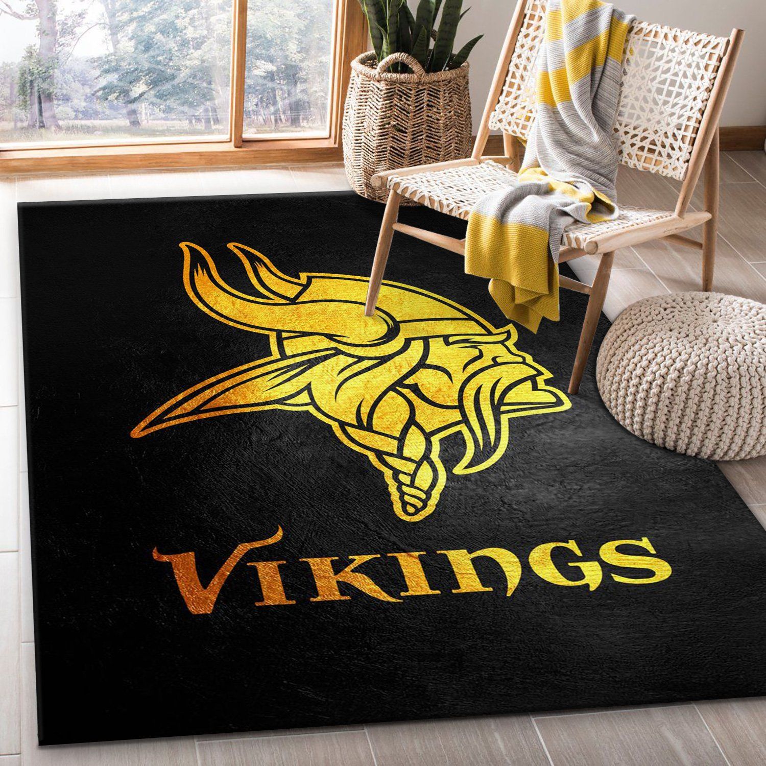 Minnesota  Vikings  NFL Area Rug Living  room  and bedroom 