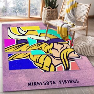 Minnesota Vikings NFL Rug Living Room Rug Christmas Gift US Decor