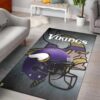Minnesota Vikings Nfl Football Team Area Rug Rugs For Living Room Rug Home Decor