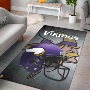 Minnesota Vikings Nfl Football Team Area Rug Rugs For Living Room Rug Home Decor