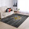 Minnesota Vikings Nfl Team Logo Grey Wooden Style Style Nice Gift Home Decor Rectangle Area Rug