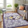 Minnesota Vikings Nfl Team Logo Skull Flower Style Nice Gift Home Decor Rectangle Area Rug