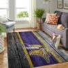 Minnesota Vikings Nfl Team Logo Wooden Style Style Nice Gift Home Decor Rectangle Area Rug