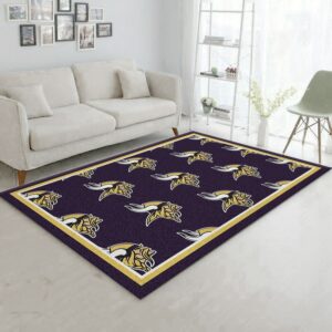 Minnesota Vikings Repeat Rug Nfl Team Area Rug