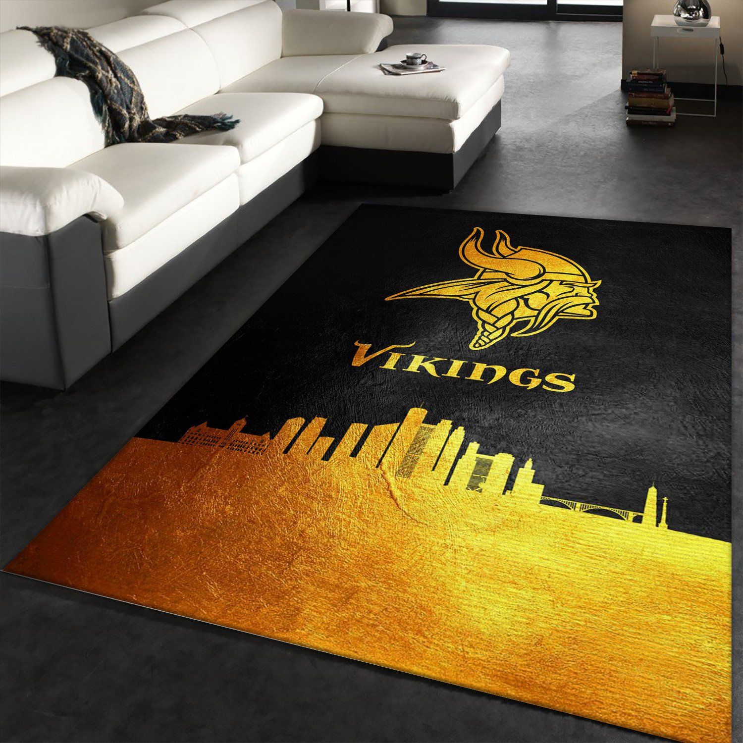 Minnesota Vikings Skyline NFL Area Rug Carpet