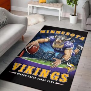 Minnesota Vikings Viking Pride Since 1961 Nfl Area Rug Rugs For Living Room Rug Home Decor