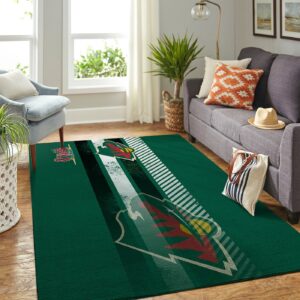 Minnesota Wild Nhl Team Logo Nice Gift Home Decor Rectangle Area Rug