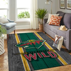 Minnesota Wild Nhl Team Logo Style Nice Gift Home Decor Rectangle Area Rug