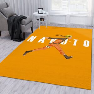 Naruto Air Jordan Run Jordan Area Rug For Christmas Bedroom Rug Christmas Gift US Decor