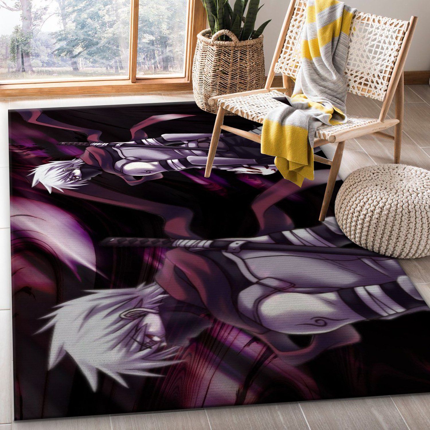 Naruto Ver2 Manga Area Rug Bedroom Rug Home US Decor