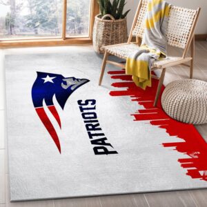 New England Patriots NFL Area Rug Carpet