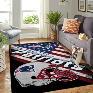 New England Patriots Nfl Team Logo American Style Nice Gift Home Decor Area Rug Rugs For Living Room