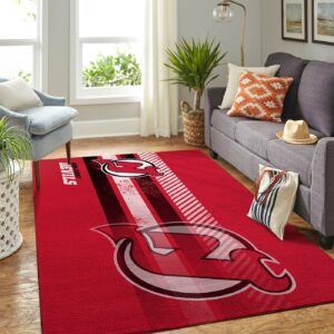 New Jersey Devils Nhl Team Logo Nice Gift Home Decor Rectangle Area Rug