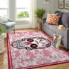 New Jersey Devils Nhl Team Logo Skull Flower Style Nice Gift Home Decor Rectangle Area Rug