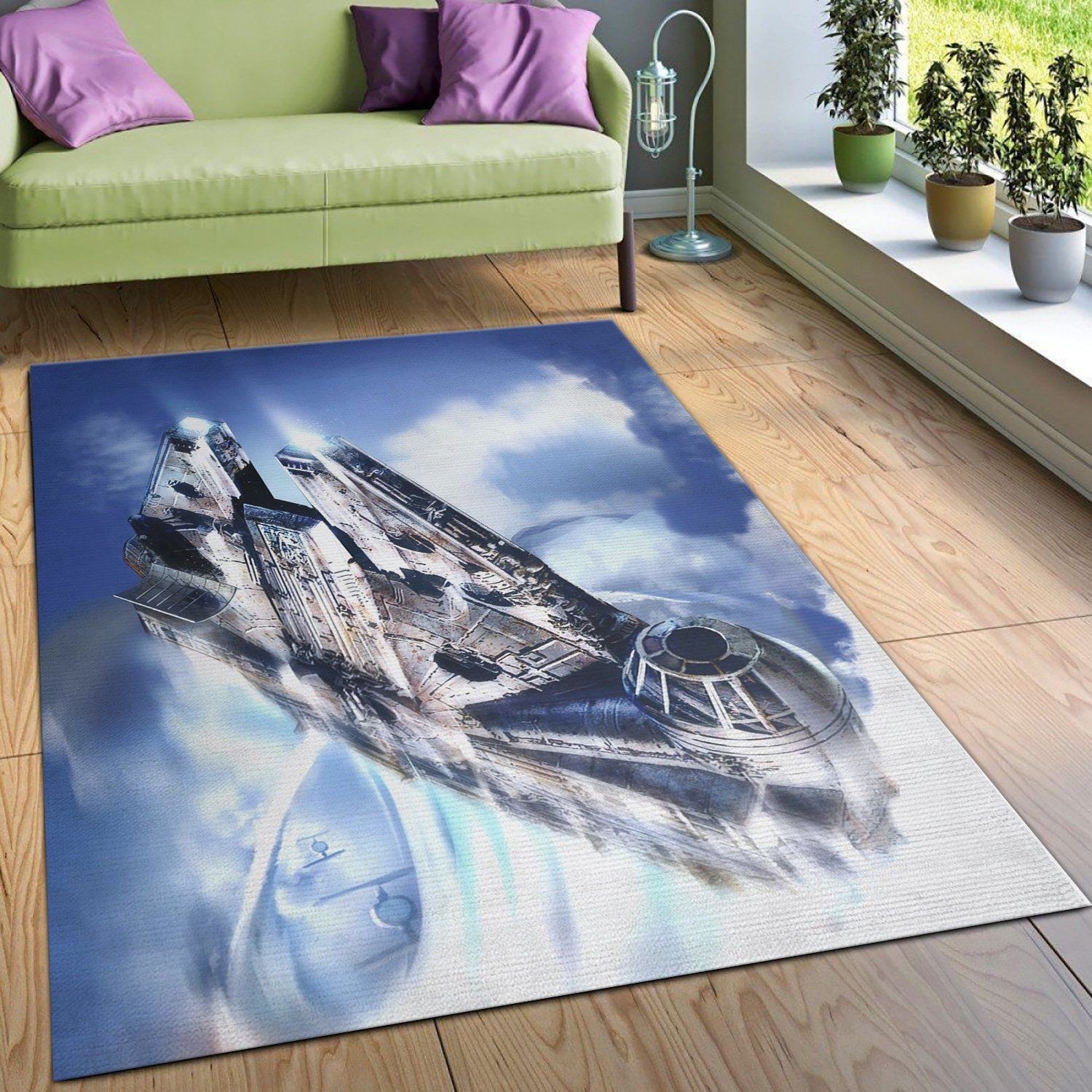 New Millenium Falcon Star War Battle Zone Area Rug Carpet