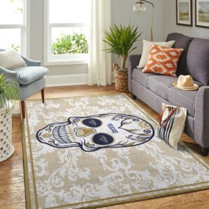 New Orleans Pelicans Nba Team Logo Skull Flower Style Nice Gift Home Decor Rectangle Area Rug