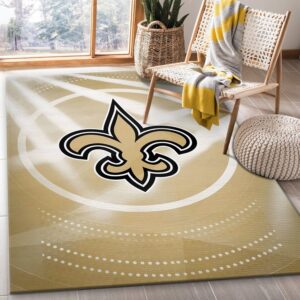 New Orleans Saints NFL Area Rug For Christmas Bedroom Rug Christmas Gift US Decor