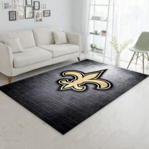 New Orleans Saints Nfl Area Rug Bedroom Rug Family Gift US Decor