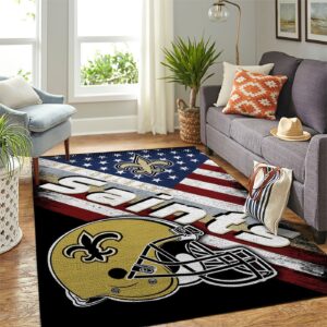 New Orleans Saints Nfl Team Logo American Style Nice Gift Home Decor Area Rug Rugs For Living Room