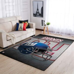 New York Giants Nfl Team Logo Helmet Style Nice Gift Home Decor Rectangle Area Rug