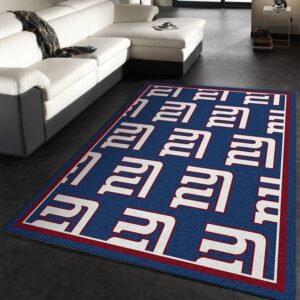 New York Giants Repeat Rug Nfl Team Area Rug Carpet