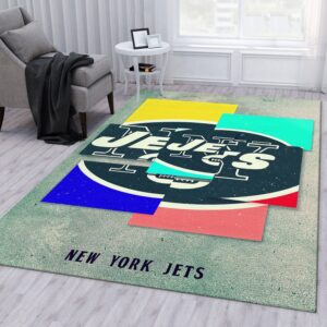 New York Jets NFL Area Rug For Christmas Bedroom Rug US Gift Decor