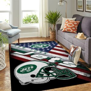 New York Jets Nfl Team Logo American Style Nice Gift Home Decor Rectangle Area Rug