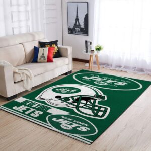 New York Jets Nfl Team Logo Helmet Nice Gift Home Decor Area Rug Rugs For Living Room Rug Home Decor