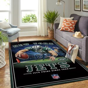 New York Jets Nfl Team Pride Nice Gift Home Decor Rectangle Area Rug