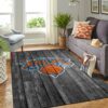 New York Knicks Nba Team Logo Grey Wooden Style Nice Gift Home Decor Rectangle Area Rug