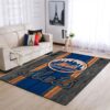 New York Mets Mlb Team Logo Wooden Style Style Nice Gift Home Decor Rectangle Area Rug