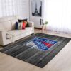 New York Rangers Nhl Team Logo Grey Wooden Style Nice Gift Home Decor Rectangle Area Rug