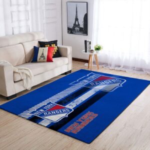 New York Rangers Nhl Team Logo Nice Gift Home Decor Rectangle Area Rug