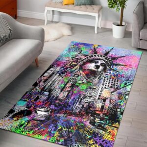New York Times Square Art Area Rug Rugs For Living Room Rug Home Decor