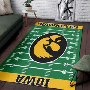 Nfl Football Team Iowa Hawkeyes Area Rug Home Decor