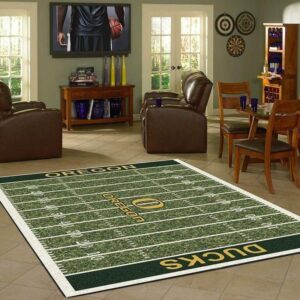 Nfl Team Oregon Ducks Home Field Area Rug Sport Home Decor
