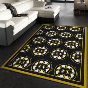 Nhl Repeat Boston Bruins Area Rug Carpet