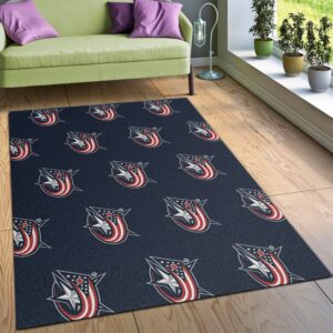 Nhl Repeat Columbus Bluejackets Area Rug Carpet