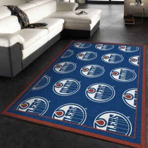 Nhl Repeat Edmonton Oilers Area Rug Carpet