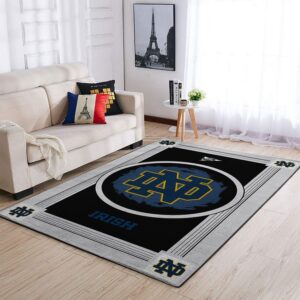 Notre Dame Fighting Irish Ncaa Team Logo Nice Gift Home Decor Rectangle Area Rug