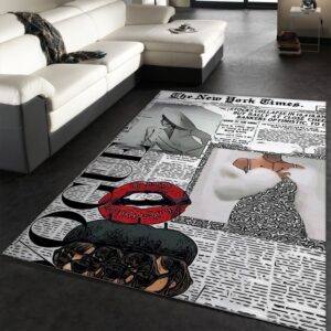 Ny Times Area Rug Fashion Brand Rug Christmas Gift US Decor