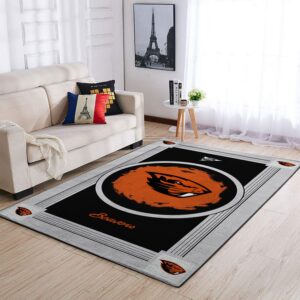 Oregon State Beavers Ncaa Team Logo Nice Gift Home Decor Rectangle Area Rug
