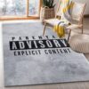 Parental Advisory Rug Bedroom Rug Christmas Gift US Decor