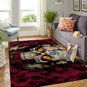 Philadelphia 76ers Nba Team Logo Skull Style Nice Gift Home Decor Rectangle Area Rug