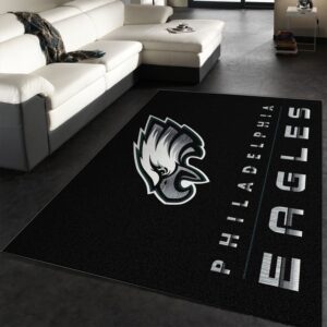 Philadelphia Eagles Imperial Chrome Rug NFL Area Rug Carpet