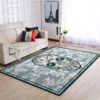 Philadelphia Eagles Nfl Team Logo Skull Flower Style Nice Gift Home Decor Rectangle Area Rug