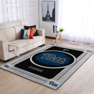 Pitt Panthers Ncaa Team Logo Nice Gift Home Decor Rectangle Area Rug