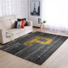 Pittsburgh Pirates Mlb Team Logo Grey Wooden Style Style Nice Gift Home Decor Rectangle Area Rug
