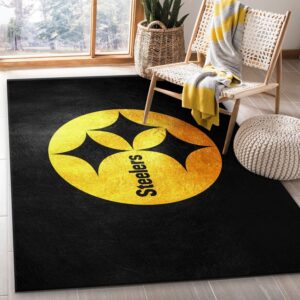 Pittsburgh Steelers NFL Team Logos Area Rug