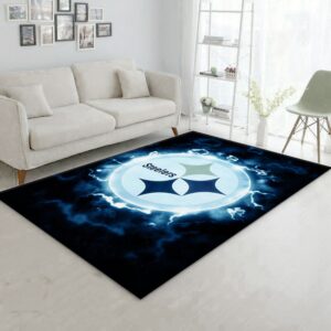 Pittsburgh Steelers Nfl Area Rug For Christmas Living Room Rug Floor Decor Home Decor